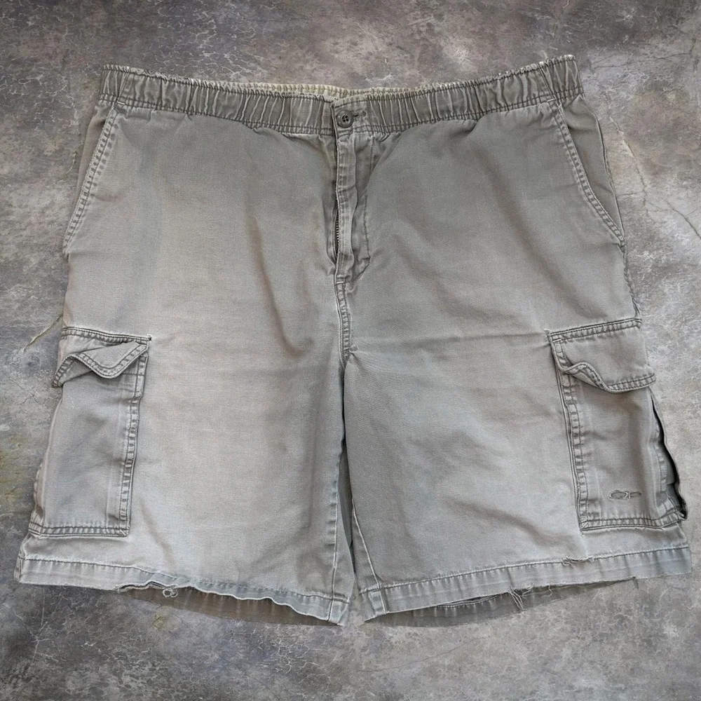 Vintage OP Ocean Pacific Faded Distressed Cargo Shorts Men's Size 38 Surf Y2K